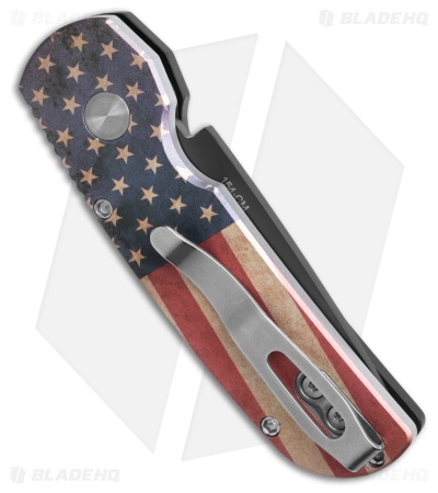 Protech Flag Calmigo Automatic Knife (2" Black)