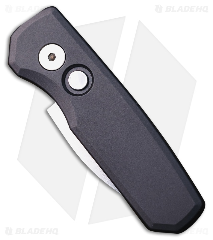Pro-Tech Runt 5 Wharncliffe Auto Knife Smooth Black Aluminum (1.9" Machine Sat)
