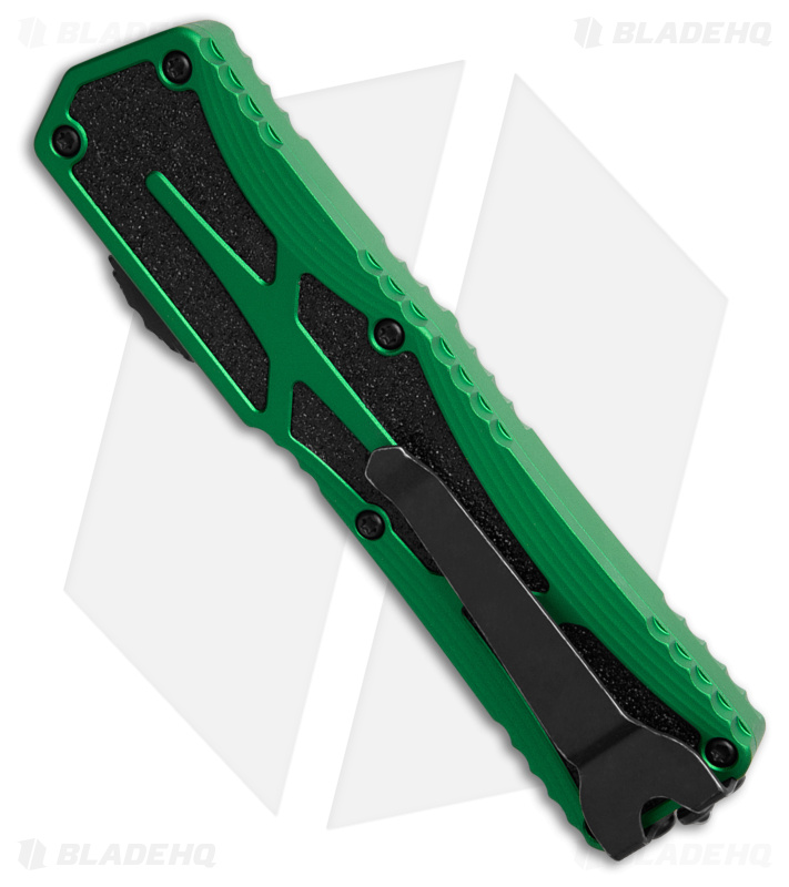Heretic Knives Colossus OTF Automatic Knife Green Aluminum  (3.5" Two-Tone)