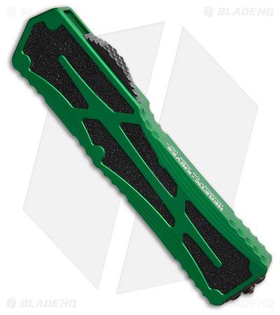 Heretic Knives Colossus OTF Automatic Knife Green Aluminum  (3.5" Two-Tone)