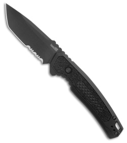 Kershaw Launch 16 Tactical Automatic Knife Black (3.8" Black Serr M4) 7105*DISC*