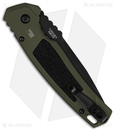 Kershaw Launch 16 Tactical Automatic Knife OD Green (3.4" Black M4) 7105OLBLK