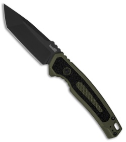 Kershaw Launch 16 Tactical Automatic Knife OD Green (3.4" Black M4) 7105OLBLK