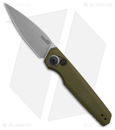 Kershaw Launch 18 Automatic Knife Olive Aluminum (2.8" Satin)