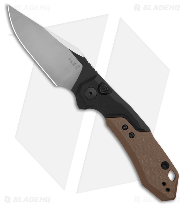 Kershaw Launch 19 Automatic Knife Black Aluminum/Brown G-10 (3.4" Two-Tone) 7851