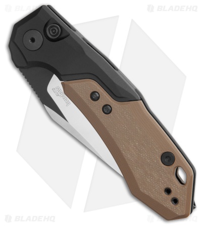 Kershaw Launch 19 Automatic Knife Black Aluminum/Brown G-10 (3.4" Two-Tone) 7851