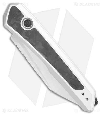 Kershaw Launch 20 MagnaCut Automatic Knife Raw Aluminum + CF (3" Satin) *DISC*