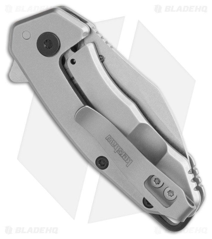 Kershaw Rate Frame Lock Bead Blast Stainless (SW) - Blade HQ Kershaw Rate Frame Lock Bead Blast Stainless (SW) - Blade HQ
