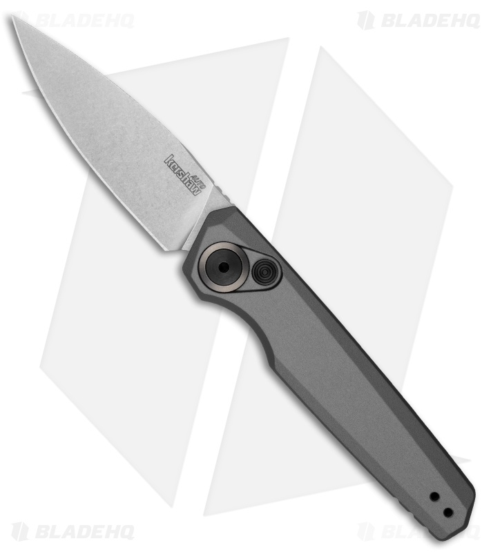 Kershaw Launch 18 Automatic Knife Gray Aluminum (2.8" Stonewash) 7551