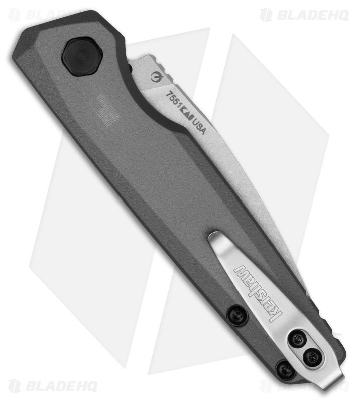 Kershaw Launch 18 Automatic Knife Gray Aluminum (2.8" Stonewash) 7551
