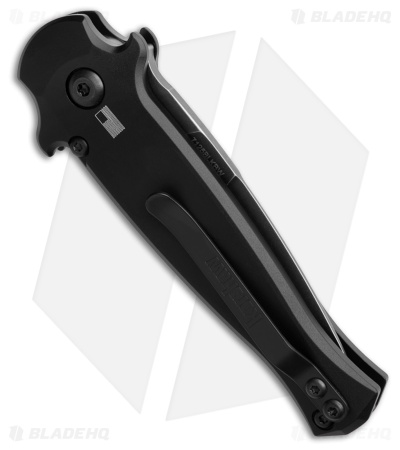 Kershaw Launch 12 Mini Stiletto Button Lock Knife Black AL/CF (2.5" Black SW)