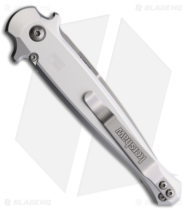 Kershaw Launch 8 Stiletto Knife | Raw Aluminum - Blade HQ