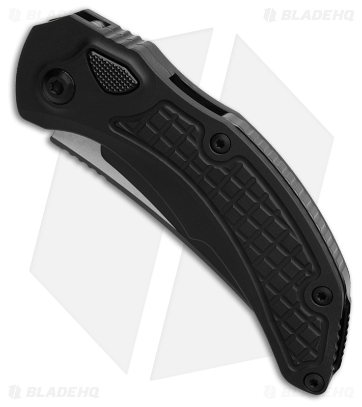 Microtech Brachial S/E Automatic Knife Black Aluminum (3.25" Black Serr) 268A-3T