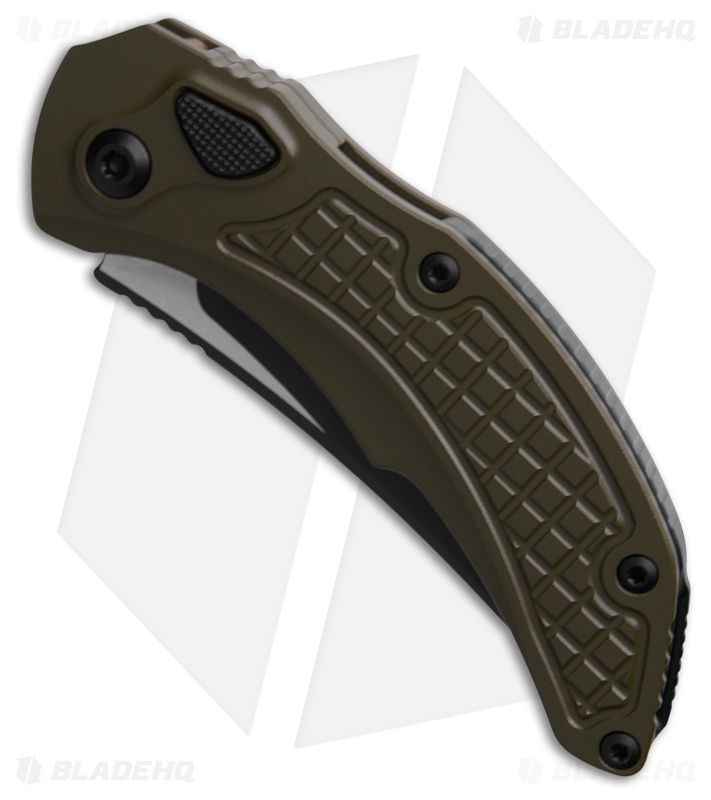 Microtech Brachial S/E Automatic Knife OD Green Aluminum (3.3" Black) 268A-1 OD