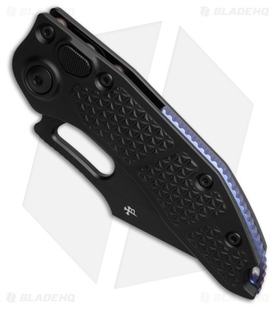 Microtech Stitch S/E Automatic Knife Black Aluminum (3.75" Black Full Serr)