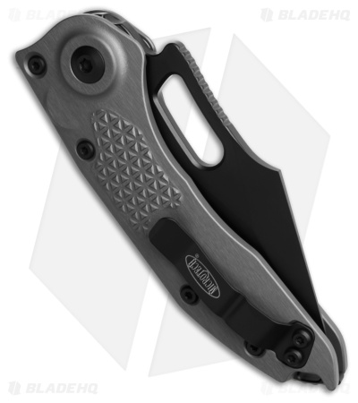 Microtech Stitch-A S/E Automatic Knife Natural Clear Al (3.75" Black Full Serr)