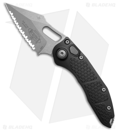 Microtech Stitch Automatic Knife Black Aluminum (3.75" Apoc Full Serr) 169-12AP