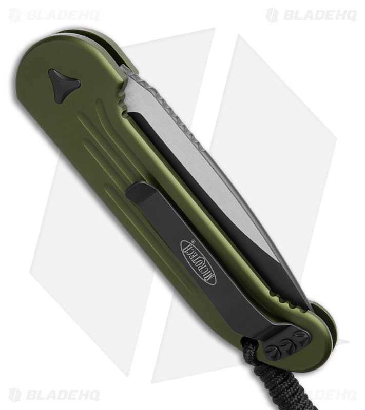 Microtech LUDT Automatic Knife OD Green (3.4" Two-Tone Serr) 135-2OD