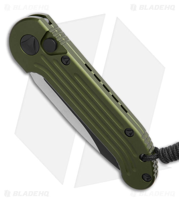 Microtech LUDT Automatic Knife OD Green (3.4" Two-Tone Serr) 135-2OD