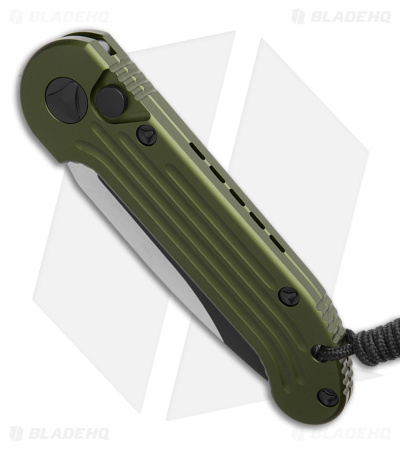 Microtech LUDT Automatic Knife OD Green (3.4" Two-Tone Serr) 135-2OD