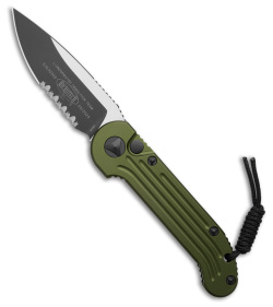 Microtech LUDT Automatic Knife OD Green (3.4" Two-Tone Serr) 135-2OD