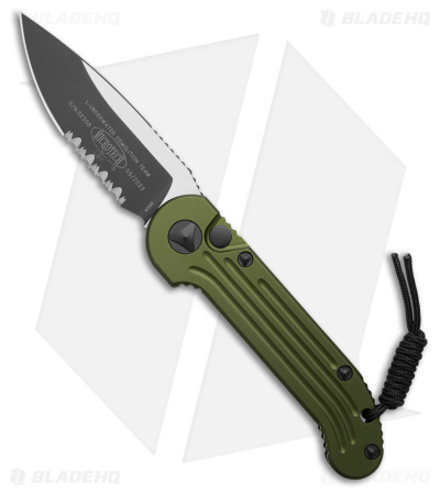 Microtech LUDT Automatic Knife OD Green (3.4" Two-Tone Serr) 135-2OD