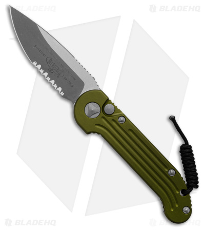 Microtech LUDT Automatic Knife OD Green (3.4" Apocalyptic Serr) 135-11APOD