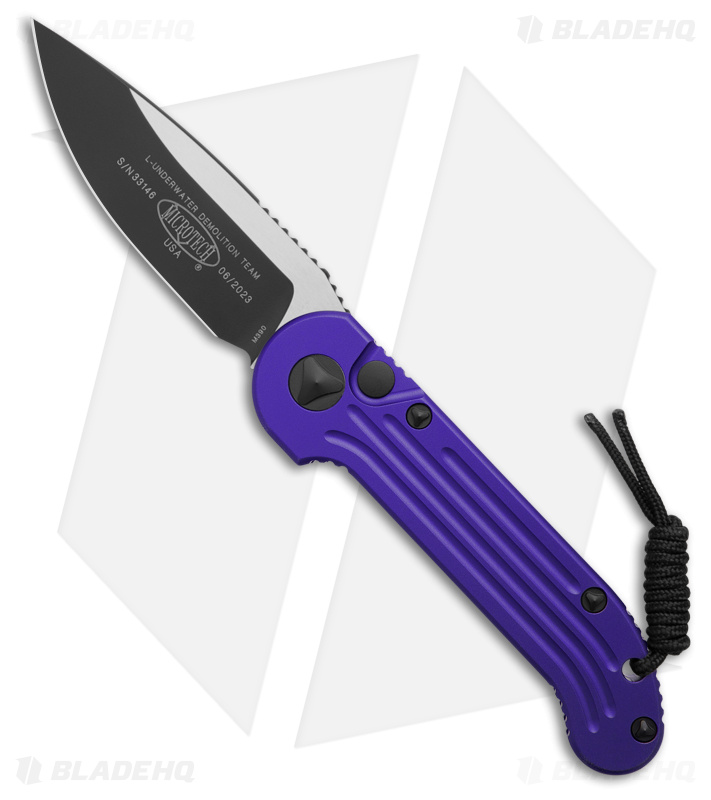 Microtech LUDT Automatic Knife Purple (3.4" Black) 135-1PU
