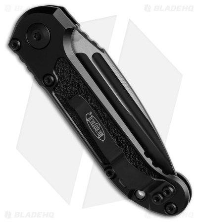 Microtech LUDT Gen III S/E Automatic Knife Black Aluminum (3.5" Black Serr)