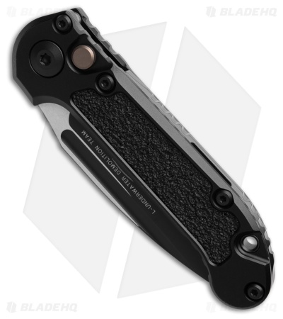 Microtech LUDT Gen III S/E Automatic Knife Black Al (3.5" Two-Tone) 1135-1 T