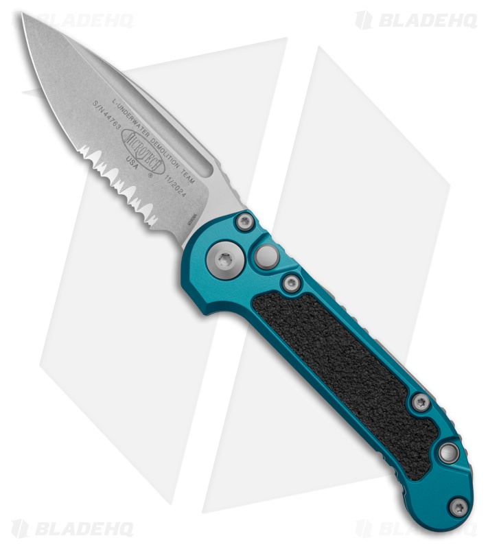 Microtech LUDT Gen III S/E Automatic Knife Blue Aluminum (3.5" SW Serr)