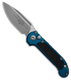 Microtech LUDT Gen III S/E Automatic Knife Blue Aluminum + 3M (3.5&quot; Stonewash) | 219585