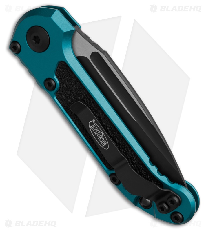 Microtech LUDT Gen III S/E Automatic Knife Blue Aluminum + 3M (3.5" Black)