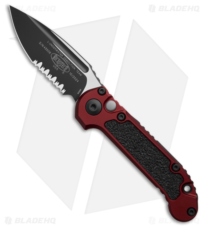 Microtech LUDT Gen III S/E Automatic Knife Merlot Aluminum (3.5" Black Serr)