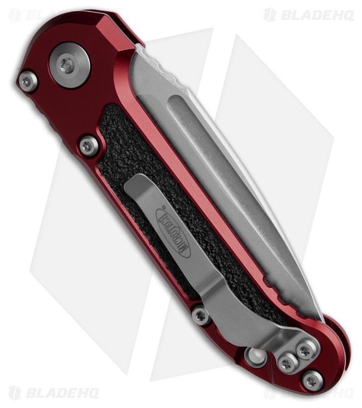 Microtech LUDT Gen III S/E Automatic Knife Merlot Red Al (3.5" SW) 1135-10MR