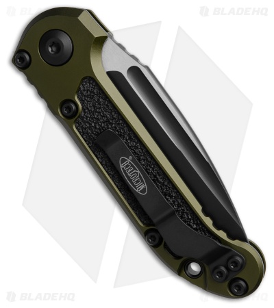 Microtech LUDT Gen III S/E Automatic Knife OD Green Al/3M (3.5" Black Serr)