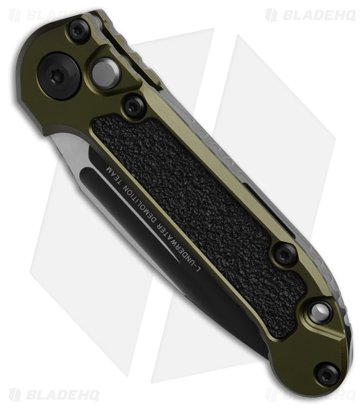 Microtech LUDT Gen III S/E Automatic Knife OD Green Al/3M (3.5" Black Serr)