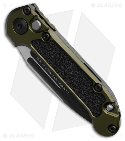 Microtech LUDT Gen III S/E Automatic Knife OD Green Al/3M (3.5" Black Serr)