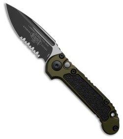 Microtech LUDT Gen III S/E Automatic Knife OD Green Al/3M (3.5" Black Serr)