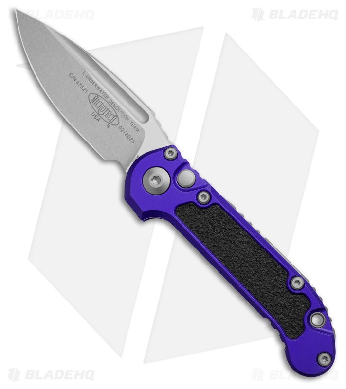Microtech LUDT Gen III S/E Automatic Knife Purple Aluminum (3.5" Stonewash)