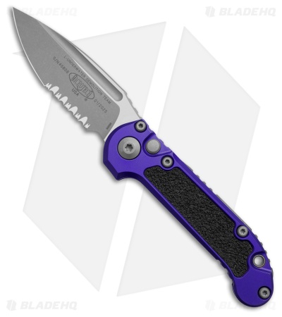 Microtech LUDT Gen III S/E Automatic Knife Purple Aluminum (3.5" Apoc Serr)