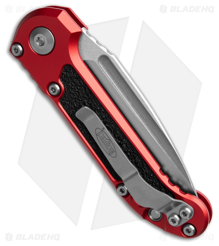 Microtech LUDT Gen III S/E Automatic Knife Red Aluminum + 3M Inlays (3.5" SW)