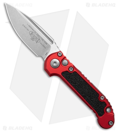 Microtech LUDT Gen III S/E Automatic Knife Red Aluminum + 3M Inlays (3.5" SW)