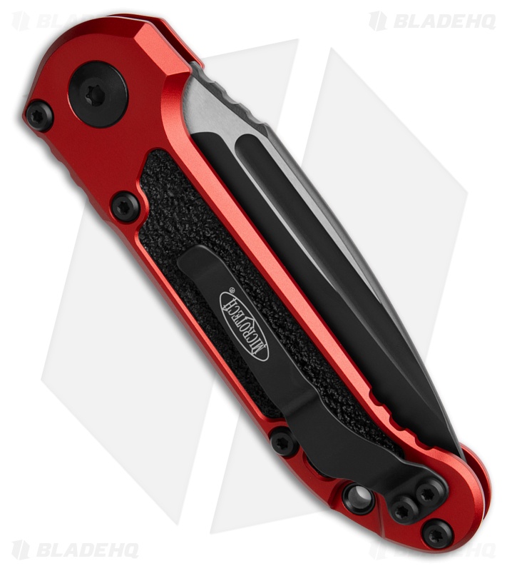 Microtech LUDT Gen III S/E Automatic Knife Red Al/3M (3.5" Black Serr)