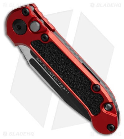 Microtech LUDT Gen III S/E Automatic Knife Red Al/3M (3.5" Black Serr)