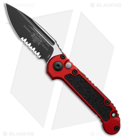 Microtech LUDT Gen III S/E Automatic Knife Red Al/3M (3.5" Black Serr)
