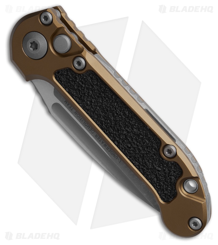 Microtech LUDT Gen III S/E Automatic Knife Tan Aluminum (3.5" Apoc Serr)