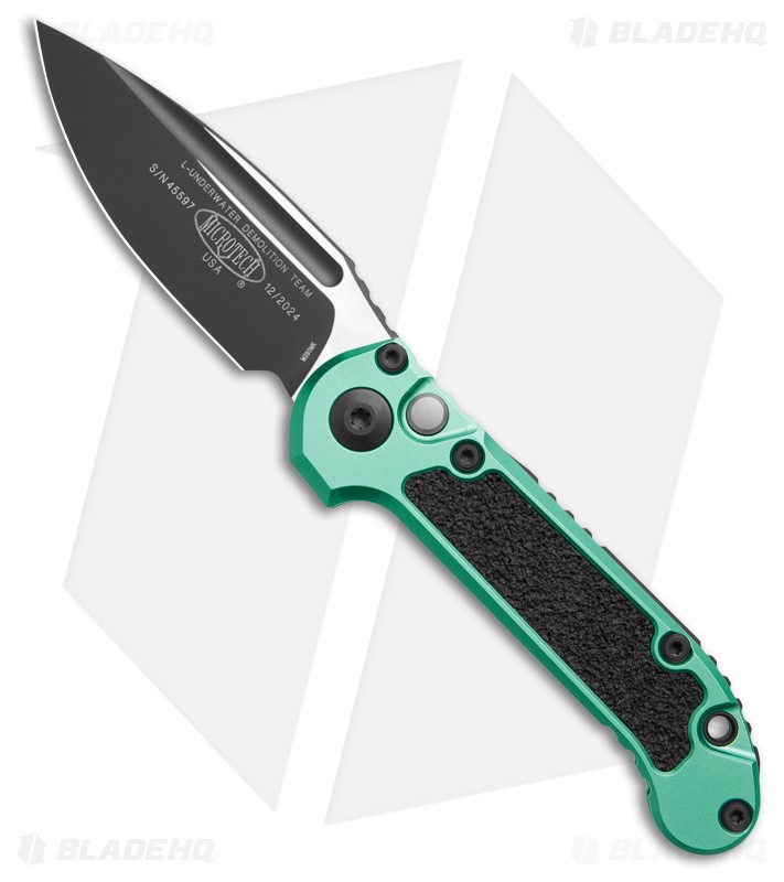 Microtech LUDT Gen III S/E Automatic Knife Turquoise (3.5" Black) 1135-1TQ