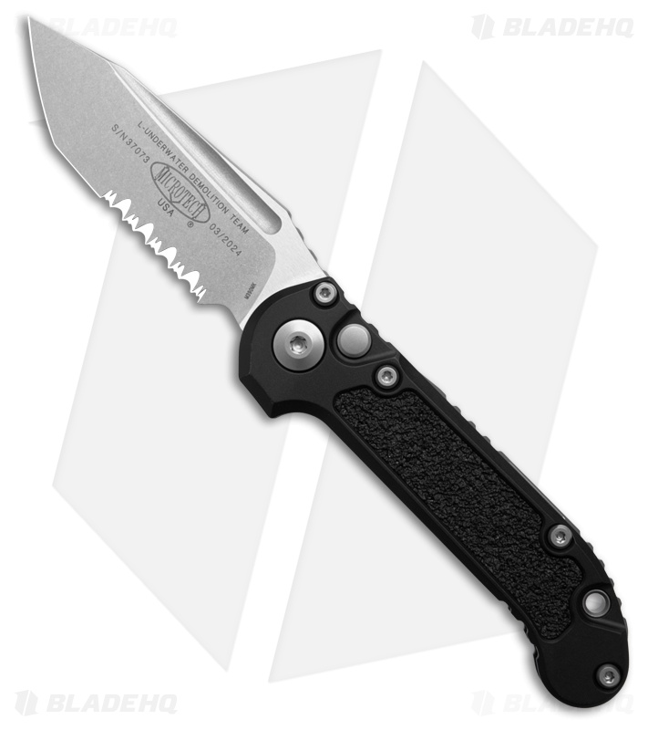Microtech LUDT Gen III T/E Automatic Knife Black (3.5" Serrated) 1136-11