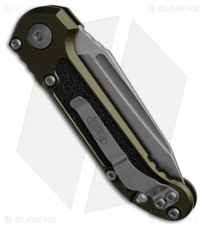 Microtech LUDT Gen III T/E Automatic Knife OD Green (3.5" Stonewash) 1136-10OD